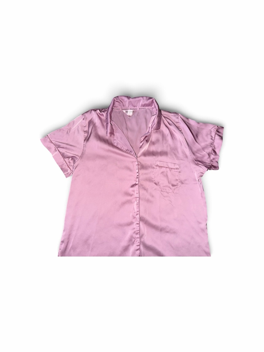 Juicy Couture Pink Satin Pajama Top Size XL